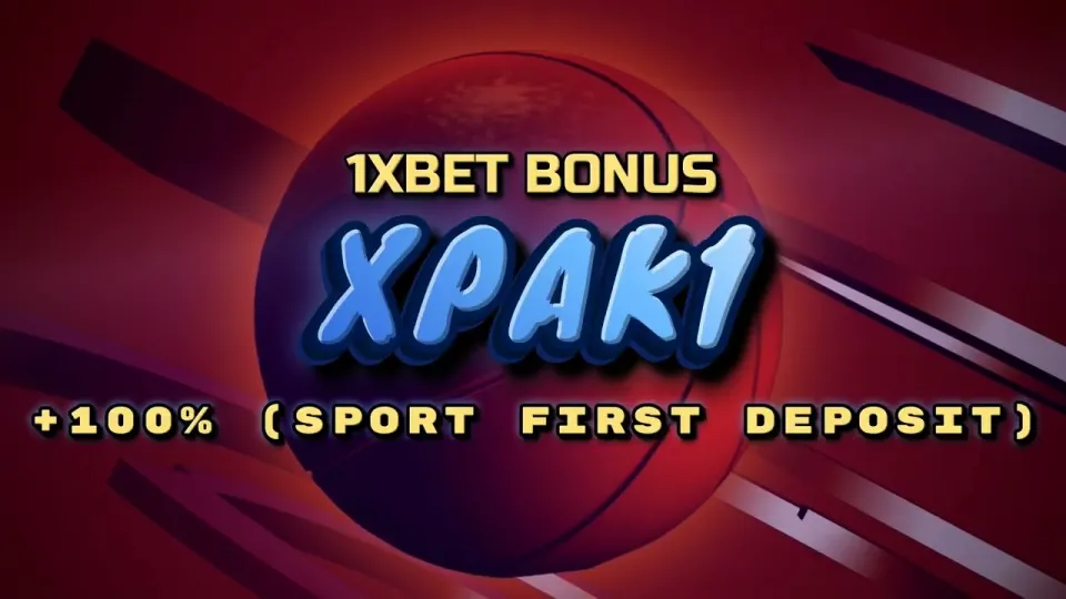 How does the 1xBet welcome bonus work with promo code XPAK1?